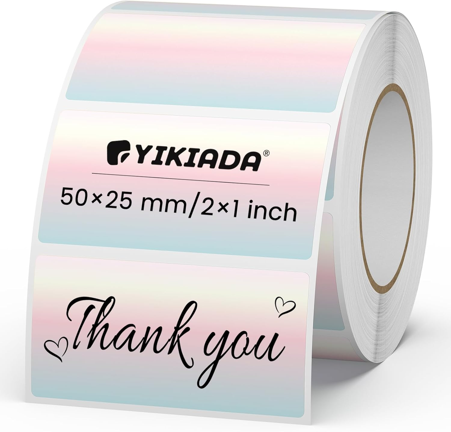 Direct Thermal Labels Rectangle Red Gradient Color Stickers 2 X 1 Inch Self-Adhesive Gradual Change Dot Decal Name Tag for DIY Design QR Code Logo Business 500 PCS