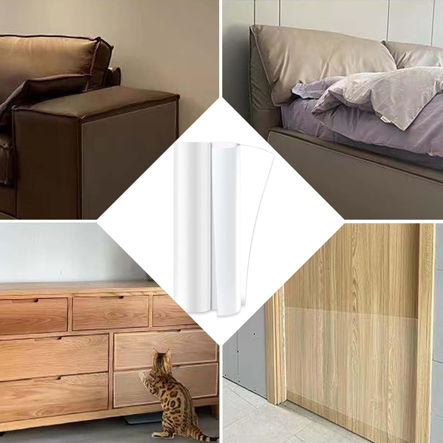 Scratch Protection Sofa Cat, 30 Cm X 5 M Scratch Protection Cat Tape Transparent Cat Scratch Protection Film Sofa Scratch Protection Pad Self-Adhesive Scratch Protection Film anti Scratch Film For image number 5