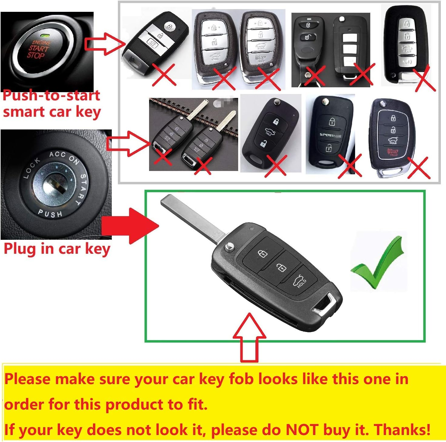 M.Jvisun Soft Silicone TPU Car Key Fob Cover for Hyundai Accent Elantra I30 I35 I40 Kona Santa Fe Solaris Tucson Veloster Auto Remote Key Protection Case - Carbon Fiber Pattern - round Keychain image number 4