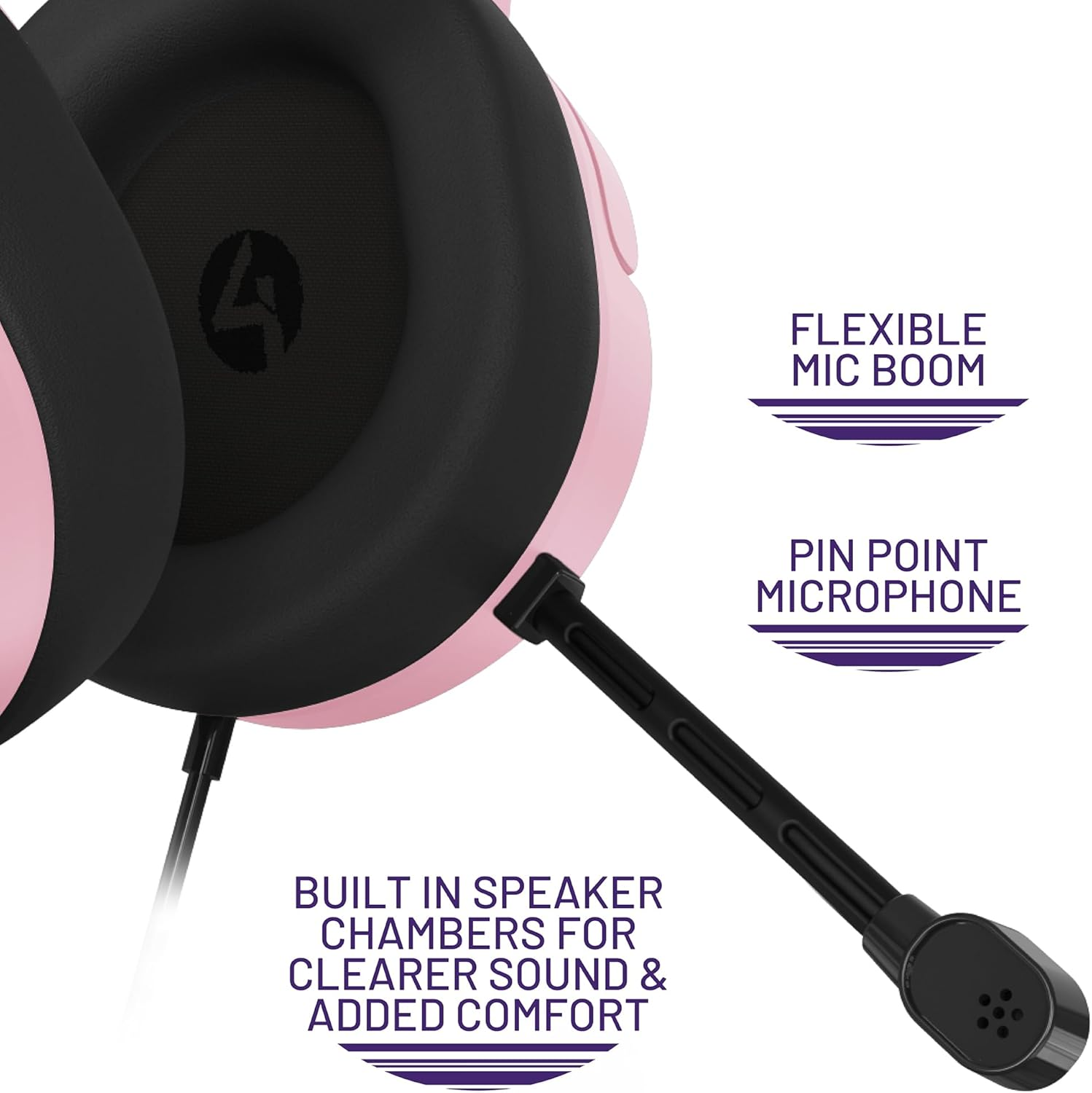 PC Accessory: Wired Headset - 4Gamers PANTHER Headset - Blush: Compatible with PC, Switch, PS5, Xbox X|S