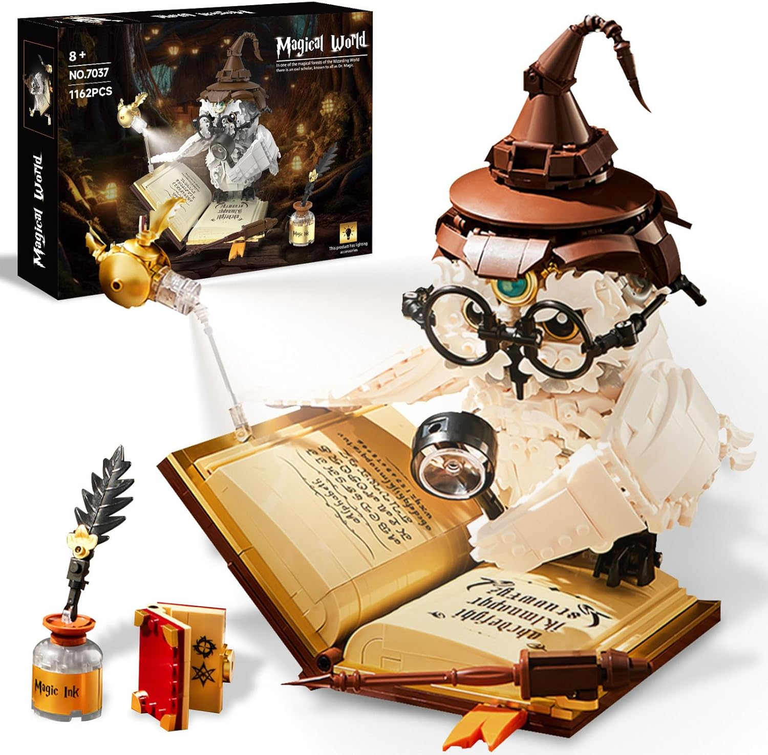 Owl Animal Building Set Magic HP Collection Model Compatible with  Sets for Adult Bird Building Toy Birthday Halloween for Kids Boys Girls Ages 8+ (1162 PCS) image number 4