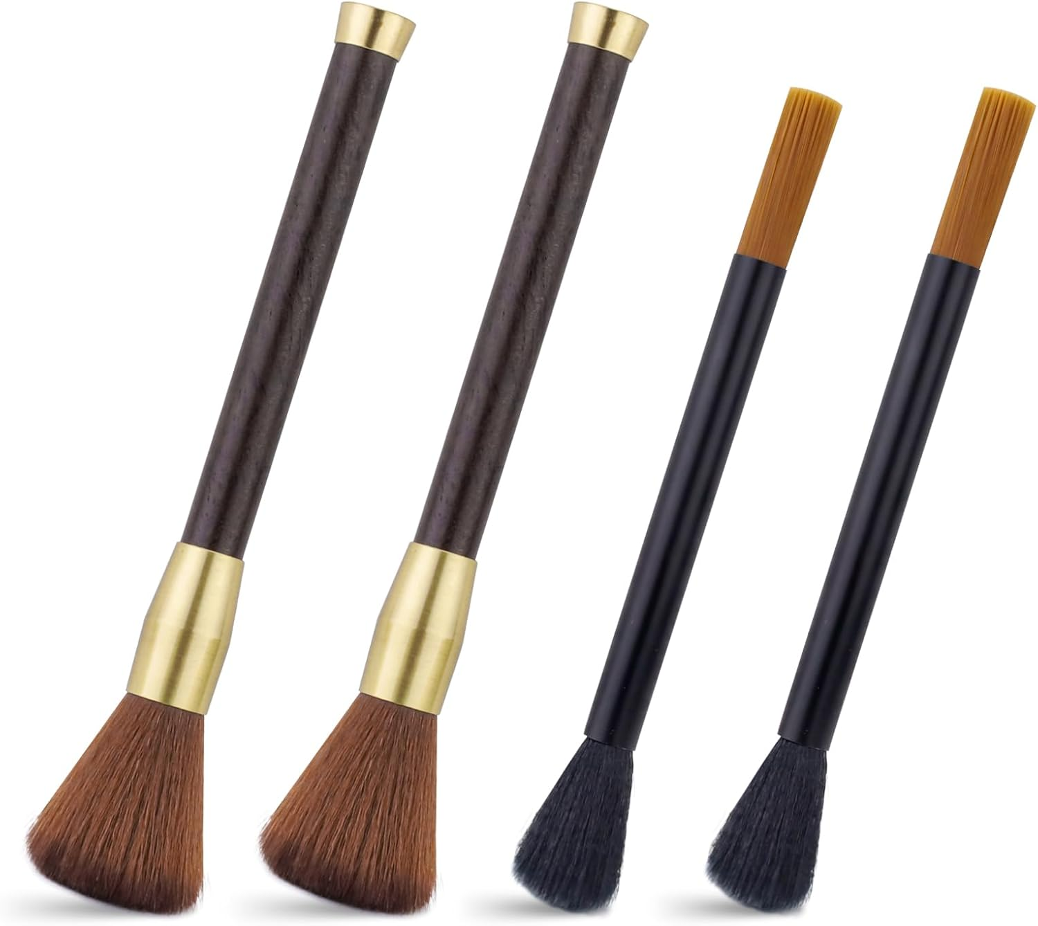 Sekonow 4 Pack Coffee Grinder Cleaning Brush, 2-Sided Brush & Ebony Wood Grinder Cleaner Accessories, Barista Tools for Espresso, Coffee Machine, Keyboard image number 2