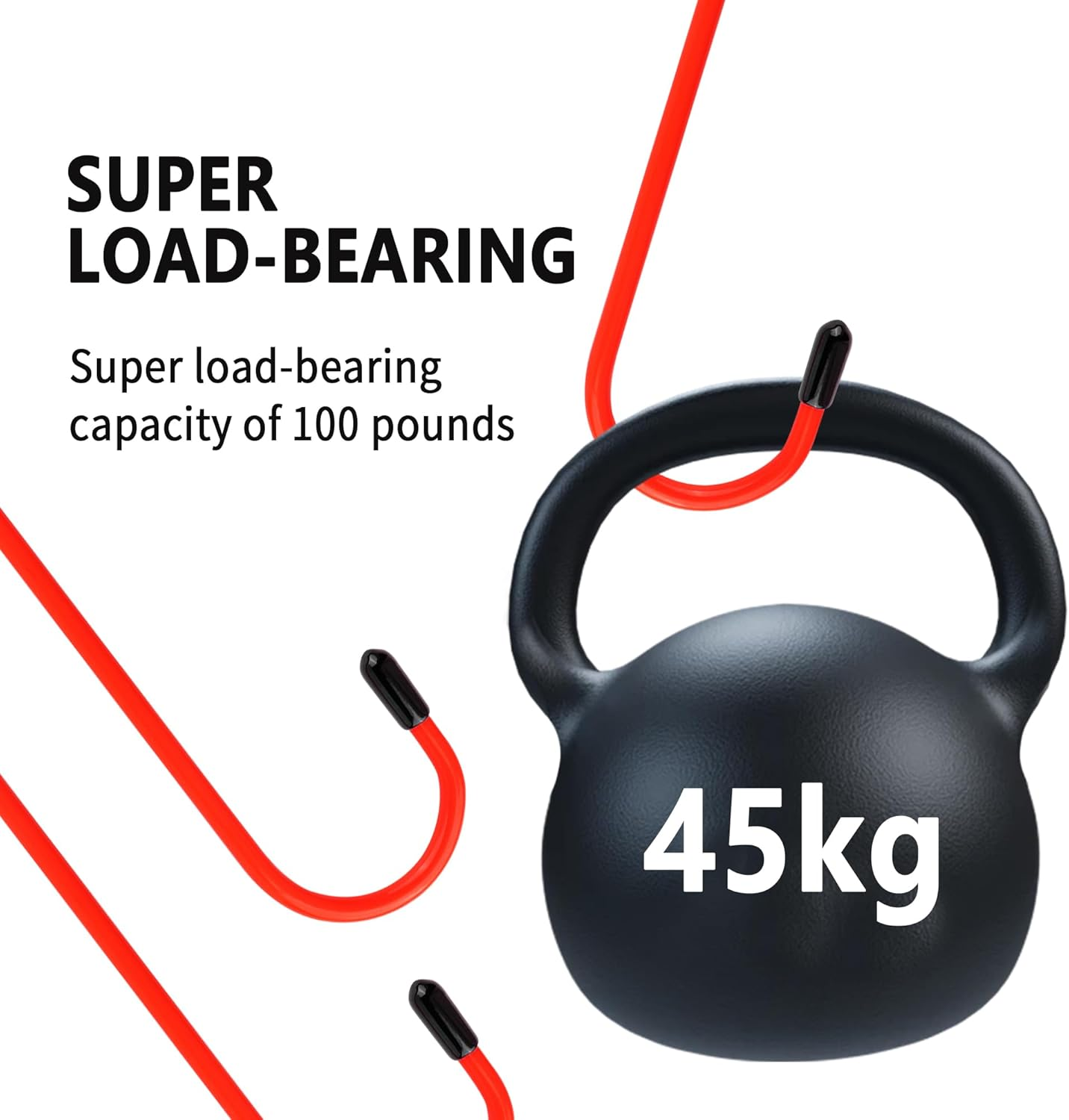 Junecarp 4PCS Brake Caliper Hangers,Durable Brake Caliper Hooks Suspension Tools for Changing Brake Pads,Strong Load-Bearing Brake Caliper Hanger Hooks Automotive Tool for Cars,Trucks (Red/4Pcs) image number 3