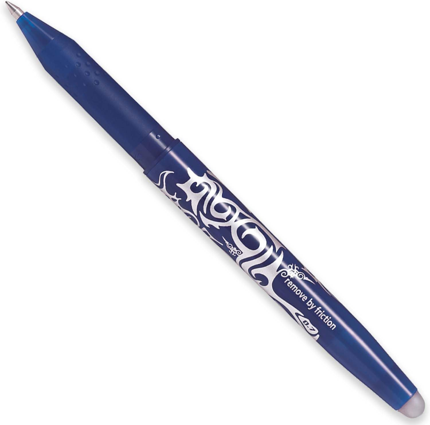 Pilot Frixion Heat/Friction Erasable Rollerball Pen FR7 - Medium Line 0.7Mm Tip Nib - Wallet Pack of 1 Pen + 3 Refills (Blue) - Blue image number 1