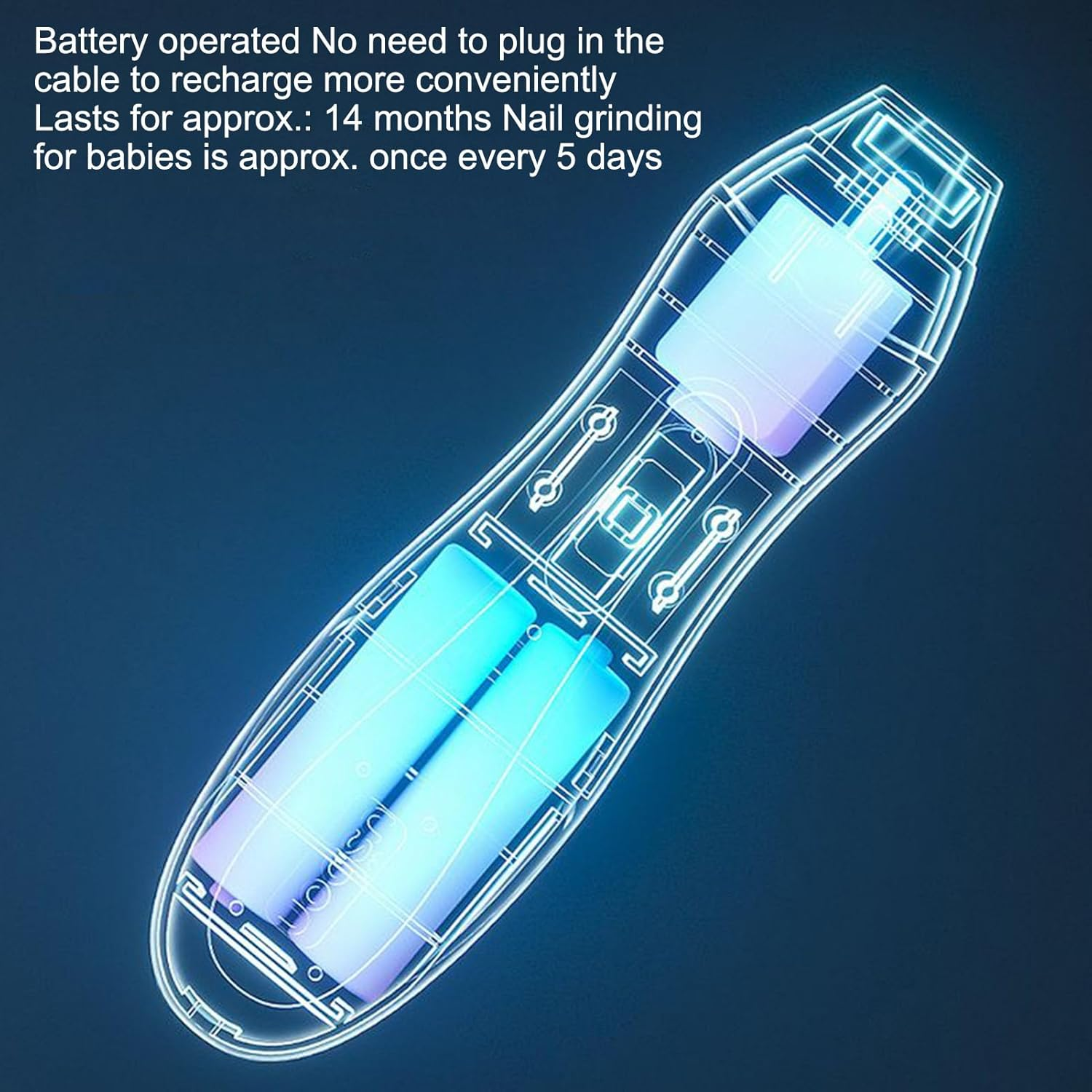 Electric Baby Nail Trimmer - Electric Nail File for Baby | Electricc Naill Grinder, Trim Buffer Kit with Led Light Anti-Pinch Battery Powered Children'S Manicure Care Set for Boys Girls Babies - Pink image number 5