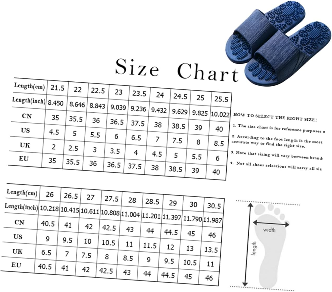 Healvian Beach Slippers Slipper Slippers Plantar Slipper Stone Slippers Massage Sandals Reflexology Massage Slippers Acupoint Massage Slippers Blue image number 5