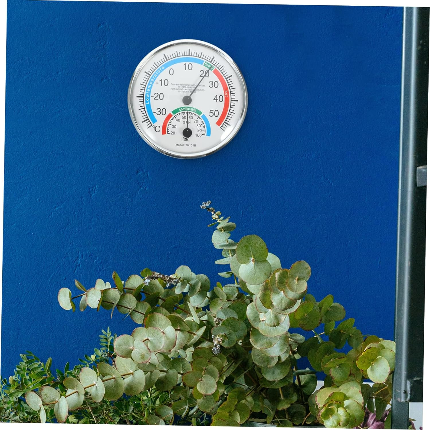 Accurate Indoor Outdoor Hygrometer Thermometer Wall-Mounted Temperature Humidity Gauge for Garden Home Office Abs