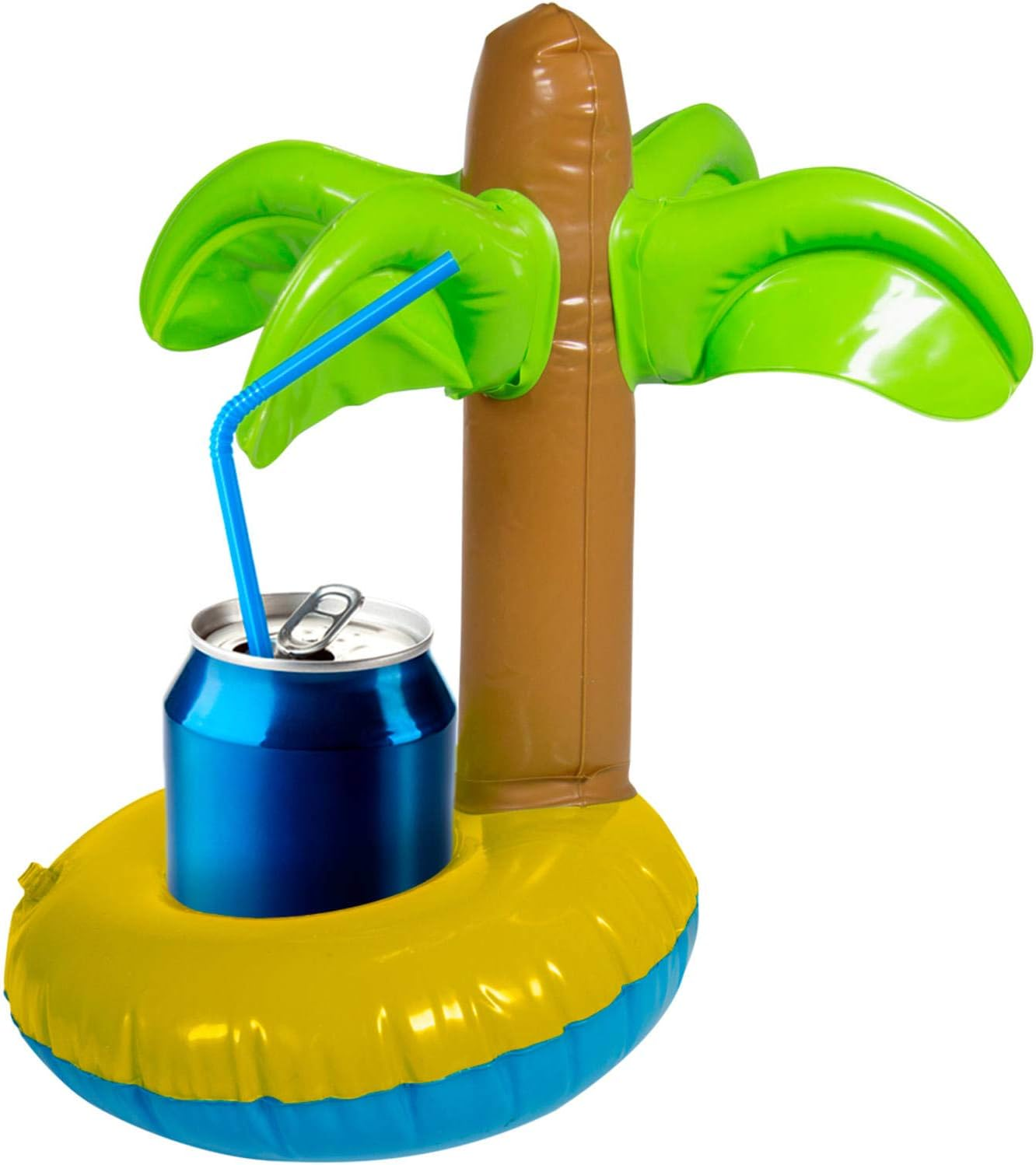 Folat 20293 Inflatable Floating Palm Tree Cup Holder Colors, Multi-Coloured, Costumes