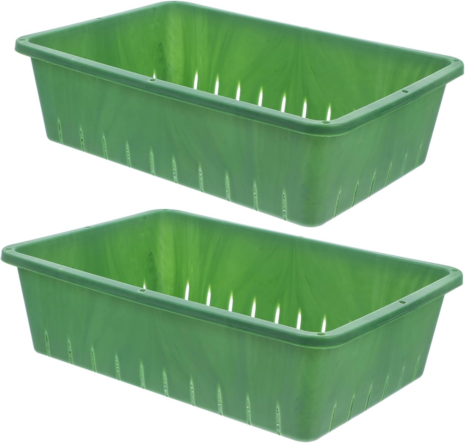 MOBUTOFU Seedling Starter Tray and Sprouting Tray for Indoor Gardening Breathable Design Small Size 26&times;18&times;7Cm 2Pcs Suitable for Seed and Succulent Growing image number 1