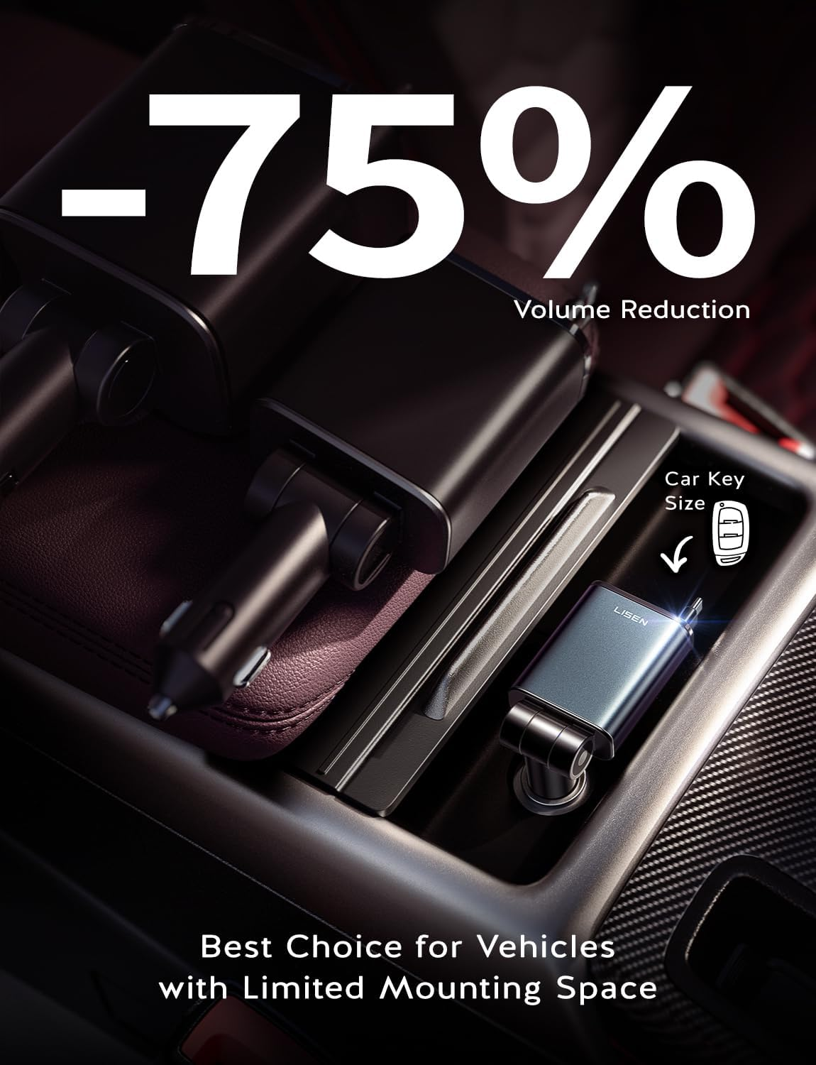 LISEN Retractable Car Charger USB C Fast Charging,【75% Less Space,Ultra Mini】57W Fast Car Charger Retractable for Iphone 16E 16 15 Pro Max Plus，Samsung Galaxy S25 S24 Ultra Plus，Android，Usb C Devices image number 4