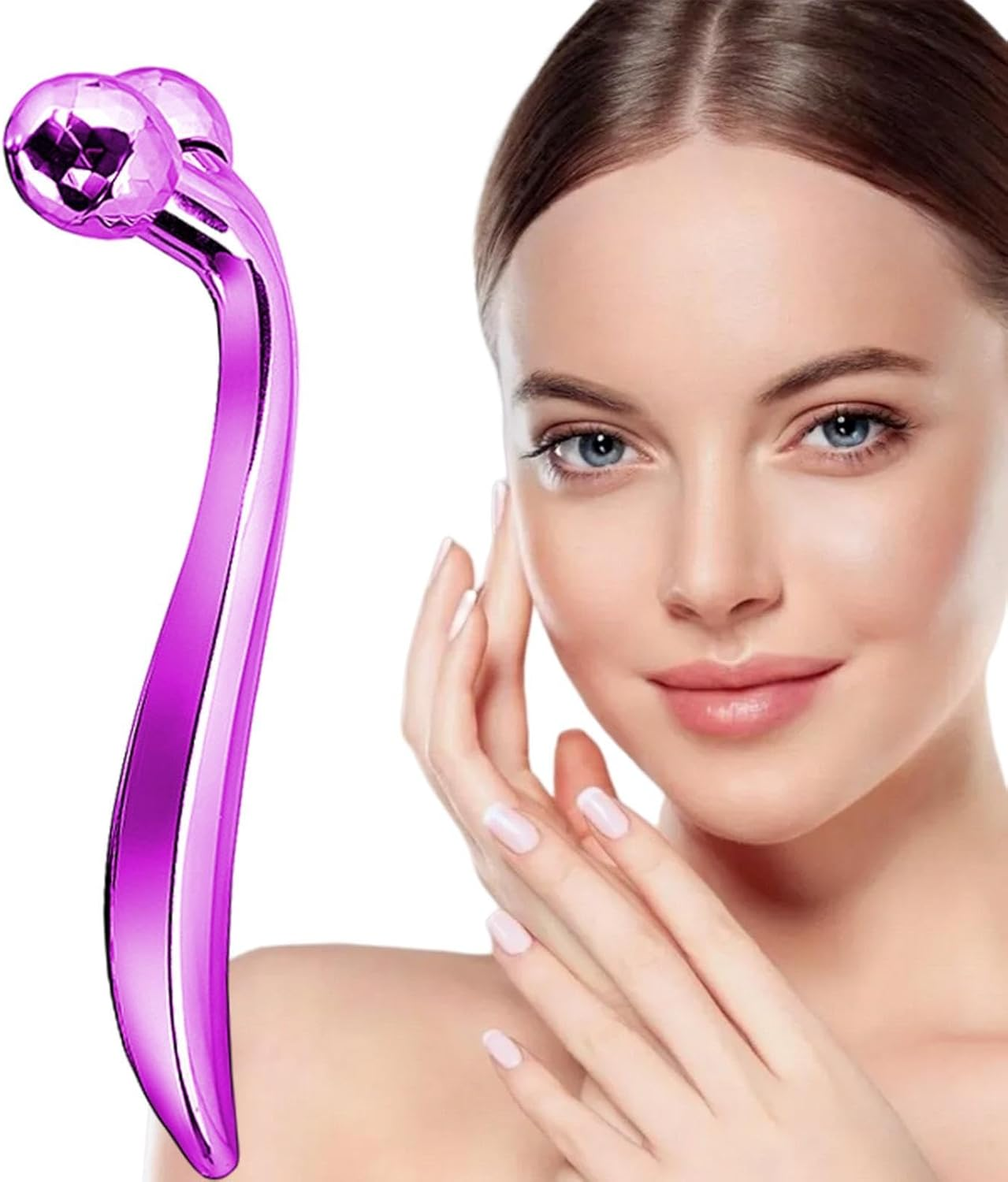 3D Roller Face Massager - 3D Face Massage Beauty Tool for Shaping,Body Face Massage, Self Care Products, Face-Lifting Instrument, Slimming Massager with Manual 360-Degree Rotation Yongbao