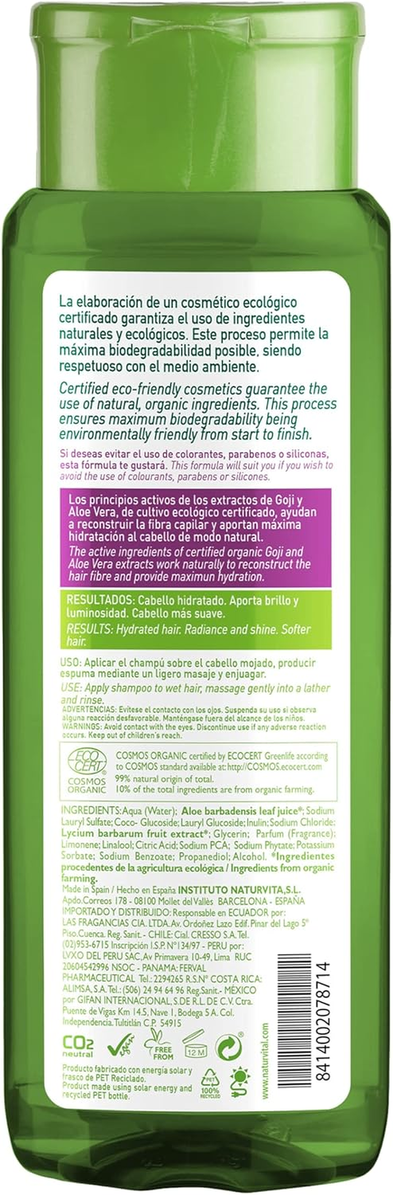 Naturvital Bio Shampoo &ndash; Repairing-Ecocert Certified-No Silicones, Parabens and PEG image number 6