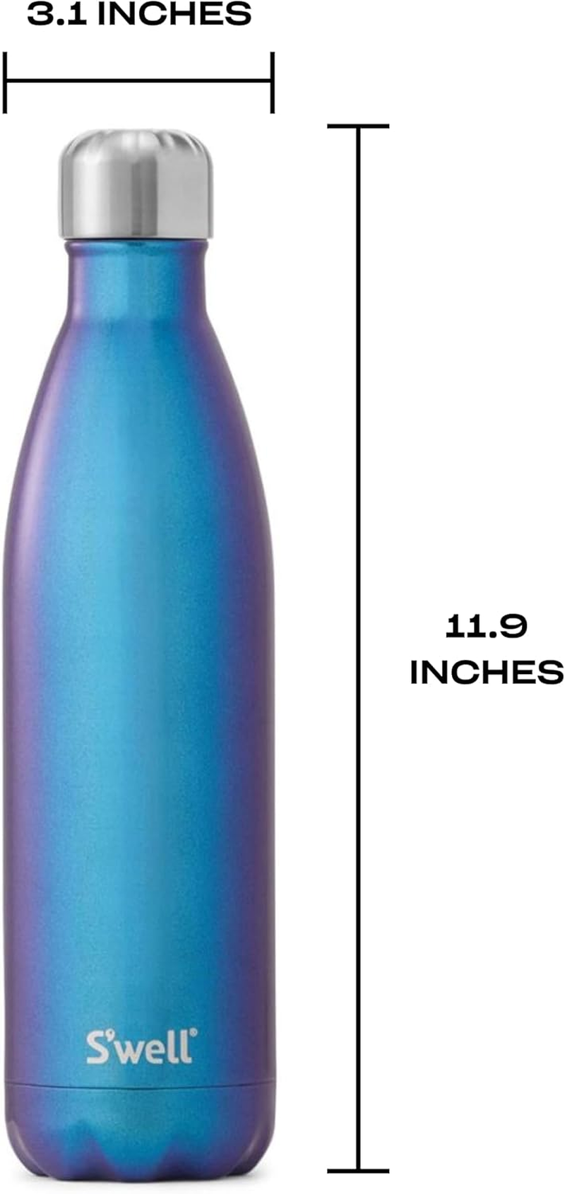 S'Well Stainless Steel Water Bottle, 25Oz, Neptune, Triple Layered Vacuum Insulated Containers Keeps Drinks Cold for 48 Hours and Hot for 24, BPA Free, Perfect for on the Go image number 2