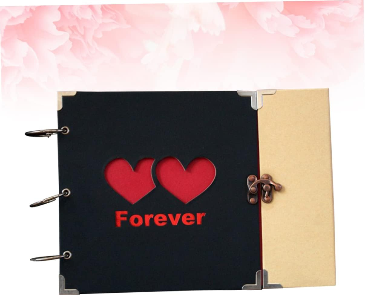 DIY Scrapbook Memory Album Double Heart Design High Capacity for Photos for Special Moments for Weddings Anniversaries and Valentine Day image number 5