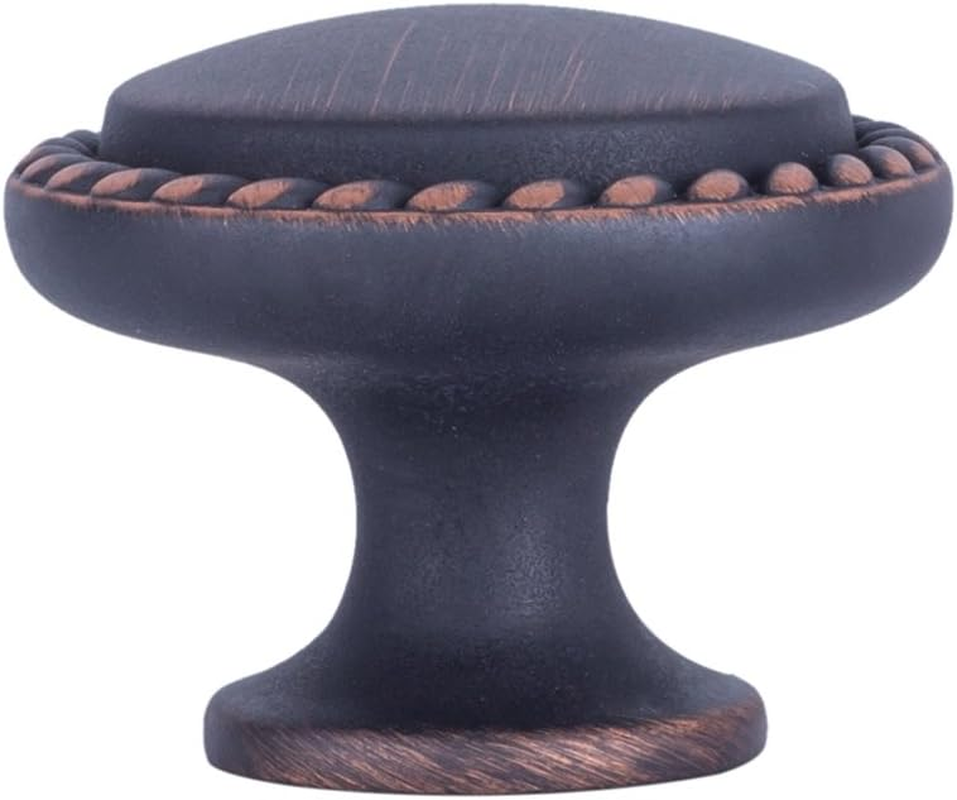 Amazon Basics round Braided Cabinet Knob, 1.25-Inch Diameter, Oil Rubbed Bronze, 25-Pack image number 3