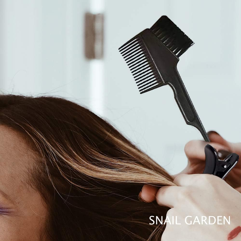 SNAILGARDEN 14 Pcs Hair Dye Kit Hair Coloring Kit - Hair Dye Bowl ,Hair Color Brush,Ear Cover,Hair Coloring Cape,Gloves,Hair Dye Cap,Color Whisk,Storage Bag image number 3