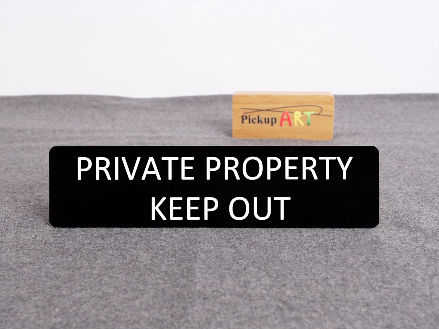 PRIVATE PROPERTY KEEP OUT Sign Self Adhesive Plaque Decal Door HOME SIGN (Style 3, 25X100Mm)