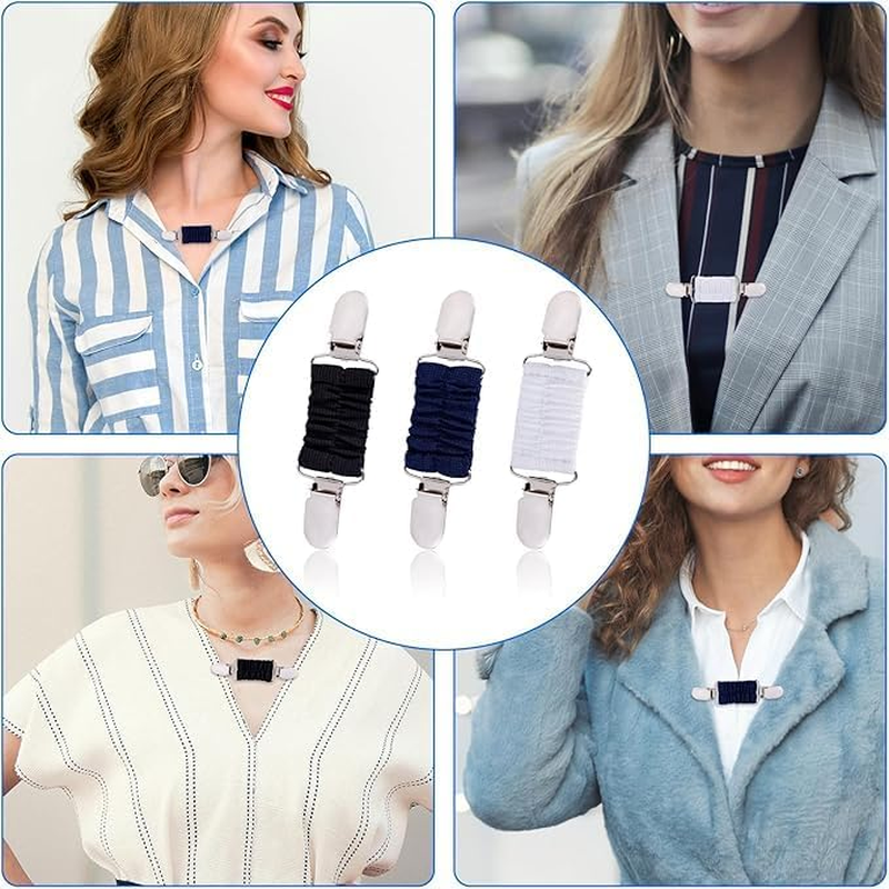 Back Cinch Clips with Elastic Band Design Clothes, 3Pcs Dress Cinch Clips Cardigan Clips Elastic Clothes Tightening Clip,Fit Dress Cinch Clip Sweater Shawl Clip,Dress Clips Back Cinchs Sweater Clips image number 3