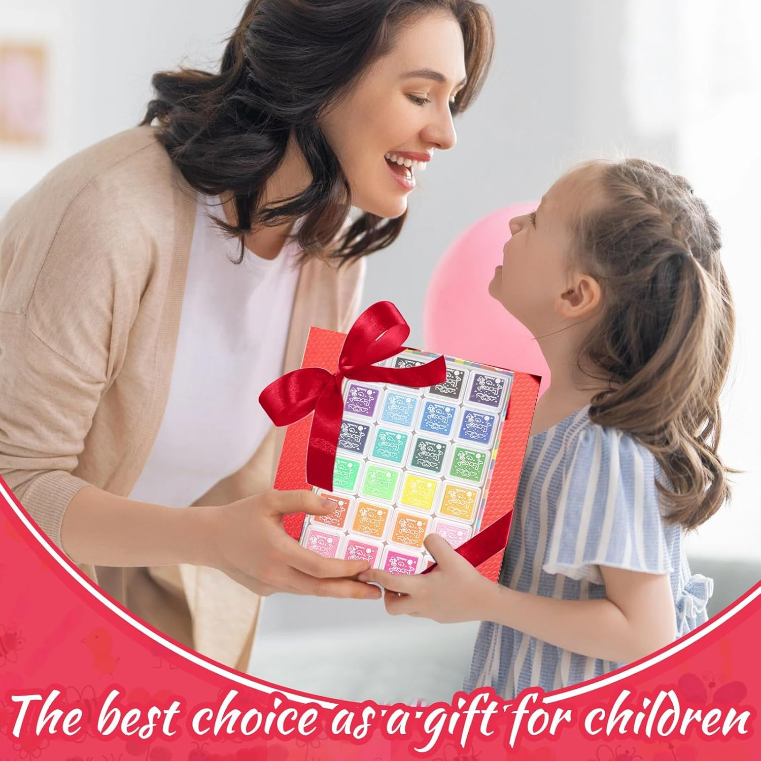 Craft Ink Pad, 24 Colors Finger Stamp Pads, Washable Craft Stamp Pads for Paper, Craft, Wood Fabric, Scrapbooking, Card Making, Kids image number 2