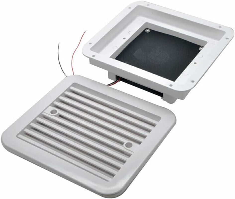 RV Wall Ventilation Fan Fits RV Camper Motorhome Boat Rated Voltage 12V Ventilation Exhaust Fan Hood Fan for Bathroom, Black