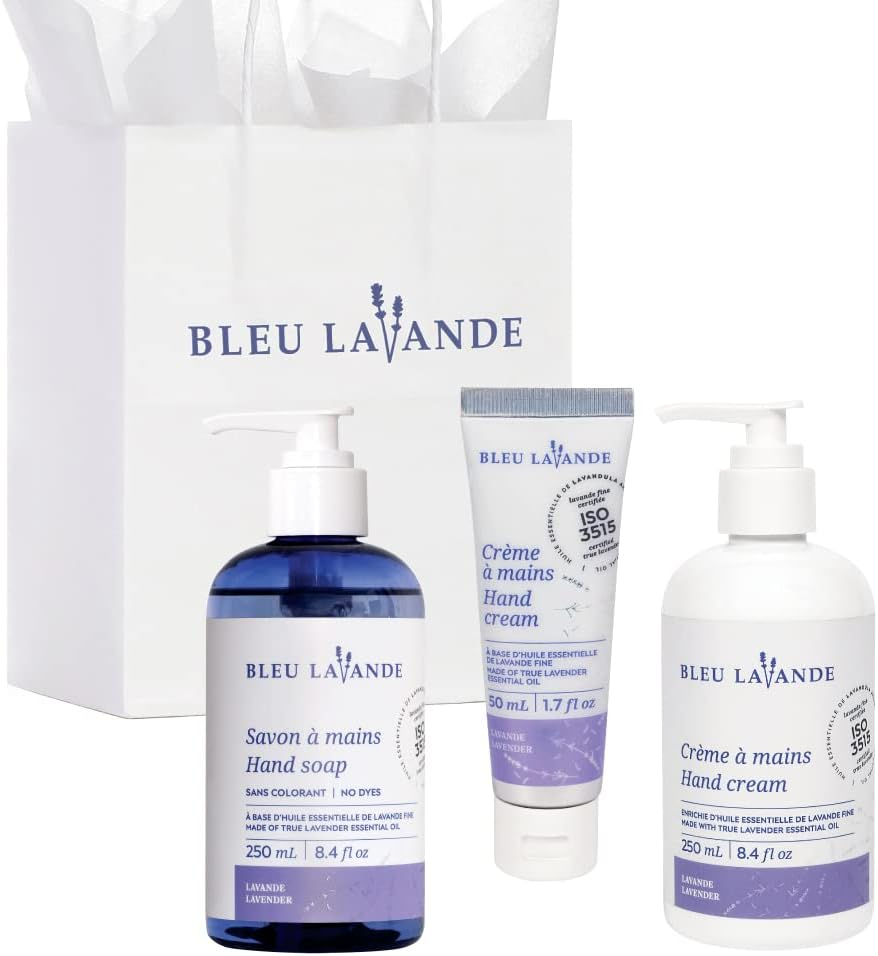 Bleu Lavande Soothing Hand Care Holiday Set - Natural Lavender Products &ndash; Lavender Hand Soap and Lavender Hand Creams &ndash; Cruelty Free &ndash; No Artificial Fragrances, Parabens or Sulfates image number 3