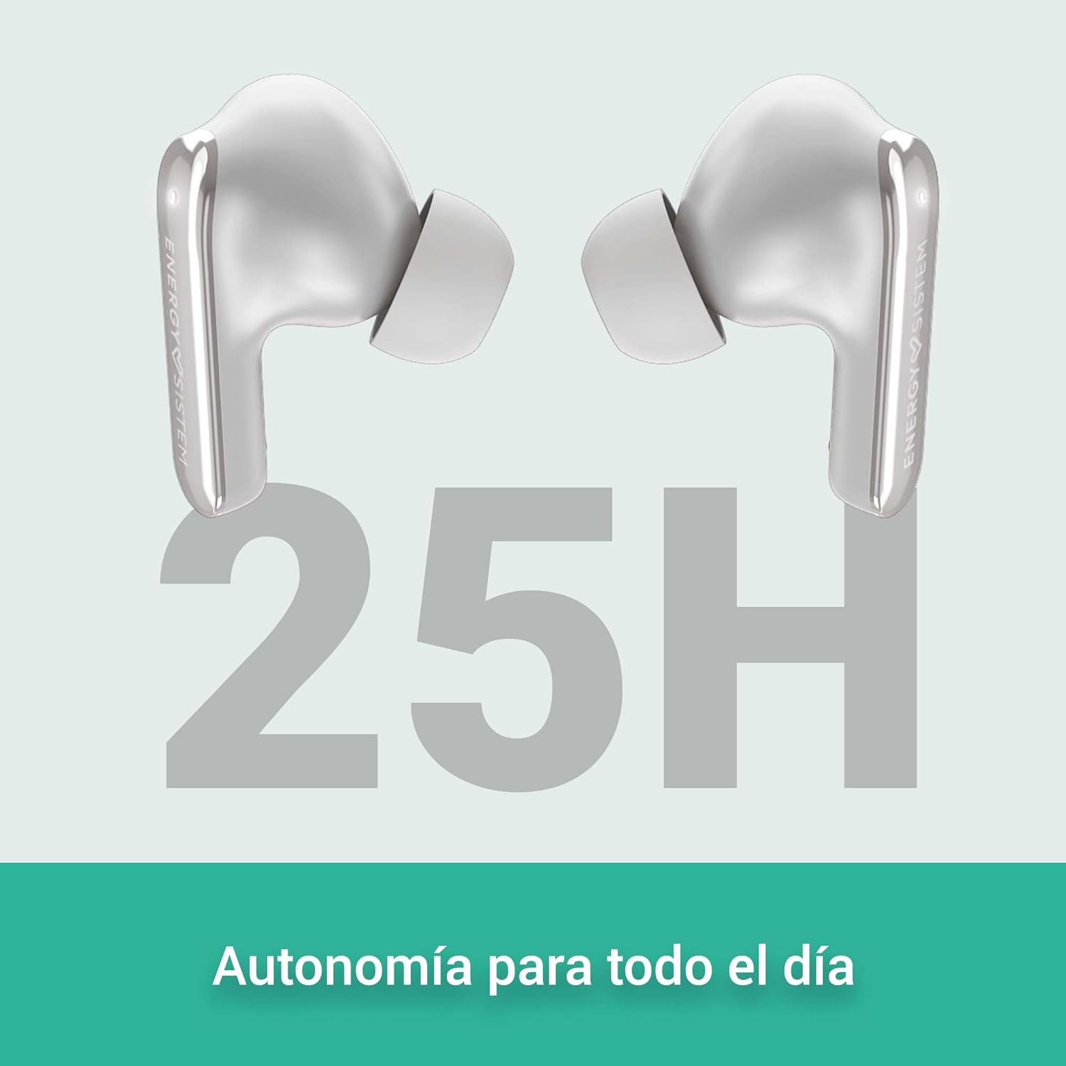 Energy Sistem Serenity ANC Ultra - Bluetooth Headphones with Hybrid Noise Cancelling ANC up to -35 Db, 25 Hours Battery Life, Qi Wireless Charging, IPX4 Waterproof and Recycled