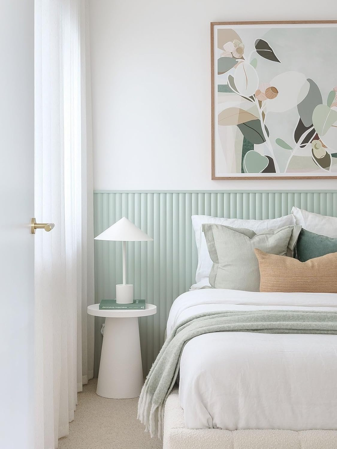 Beacon Lighting Margot 2 Light Table Lamp in White with Metal Conical Shade