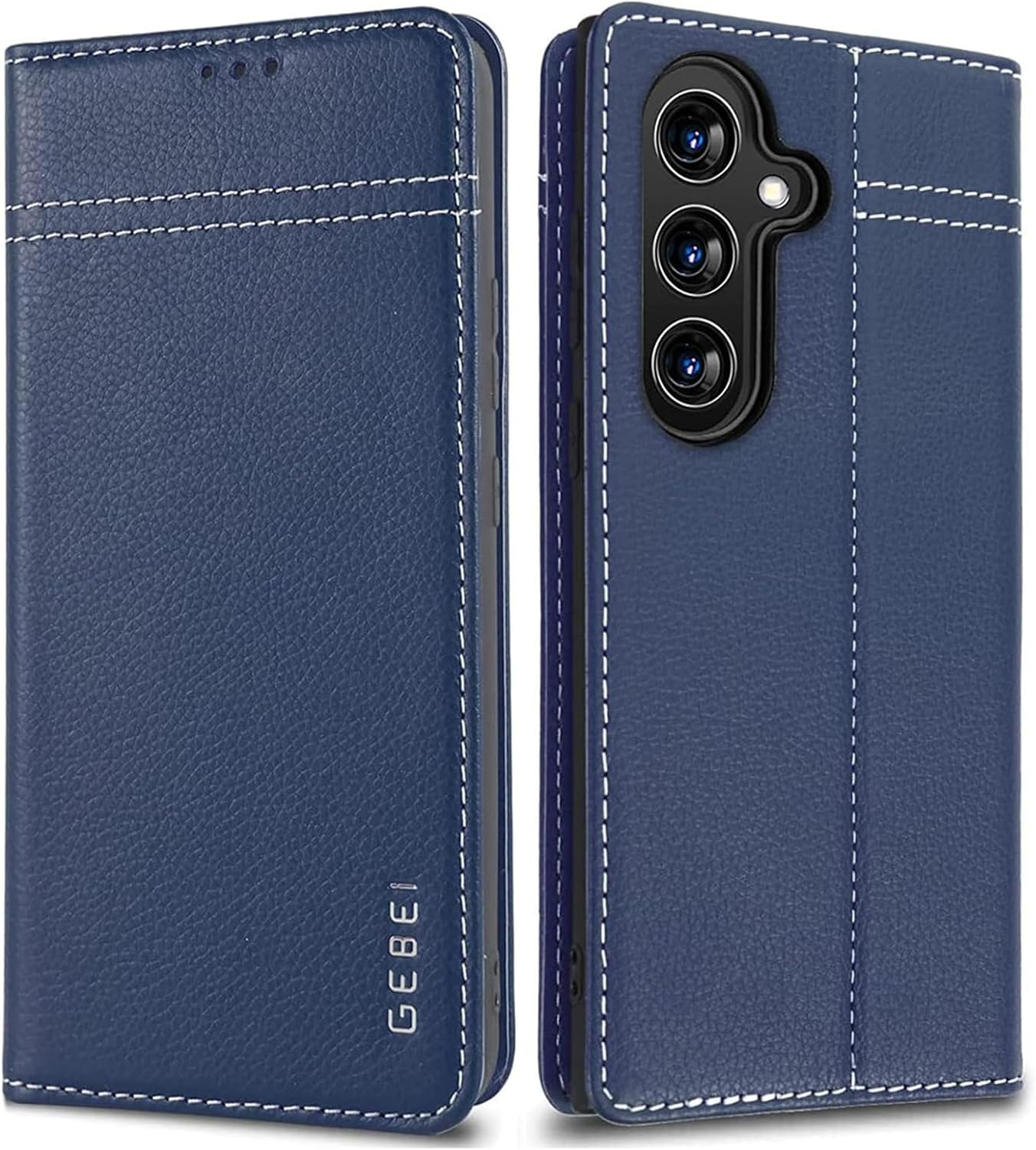 Genuine Leather Case for Samsung Galaxy S25 plus 5G - Premium Leather Case with Stand Function Card Slot Magnetic Closure Flip Case Leather Mobile Phone Case Protective Flip Case - Pink image number 6