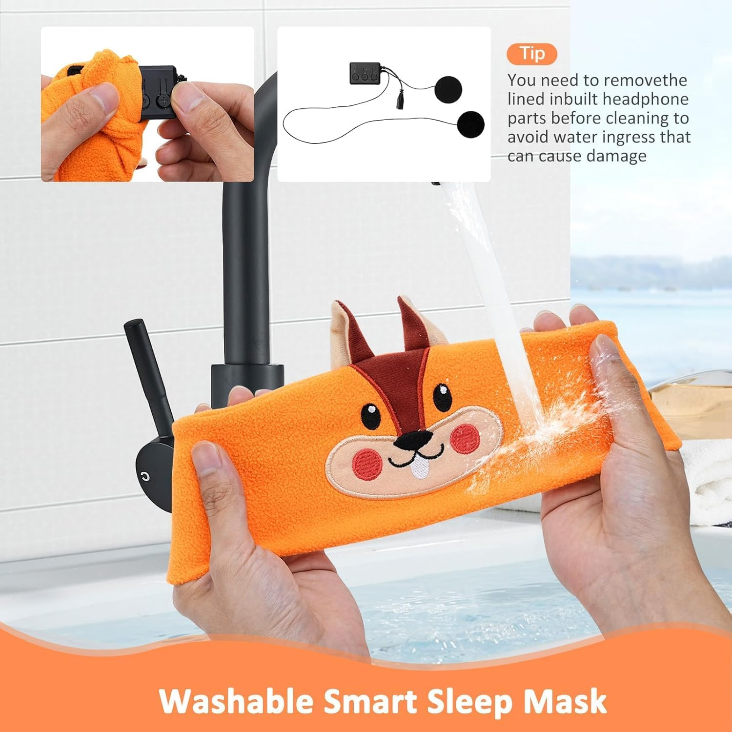 Qinghong Kids Wireless Headphones Headband, Earphones for Children, Bandeau Toddler Headphones with Speakers,Super Soft Headband (Rose Red Owl) image number 2