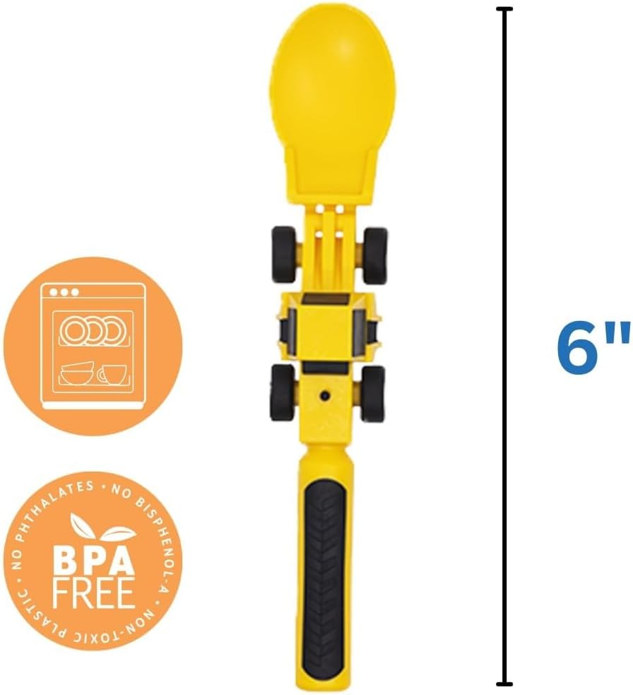 Plate and Utensils Set,Set of 3 Construction Plate and Construction Worksite Placemat,Perfect Divided Plates Gifts(Orange) image number 2