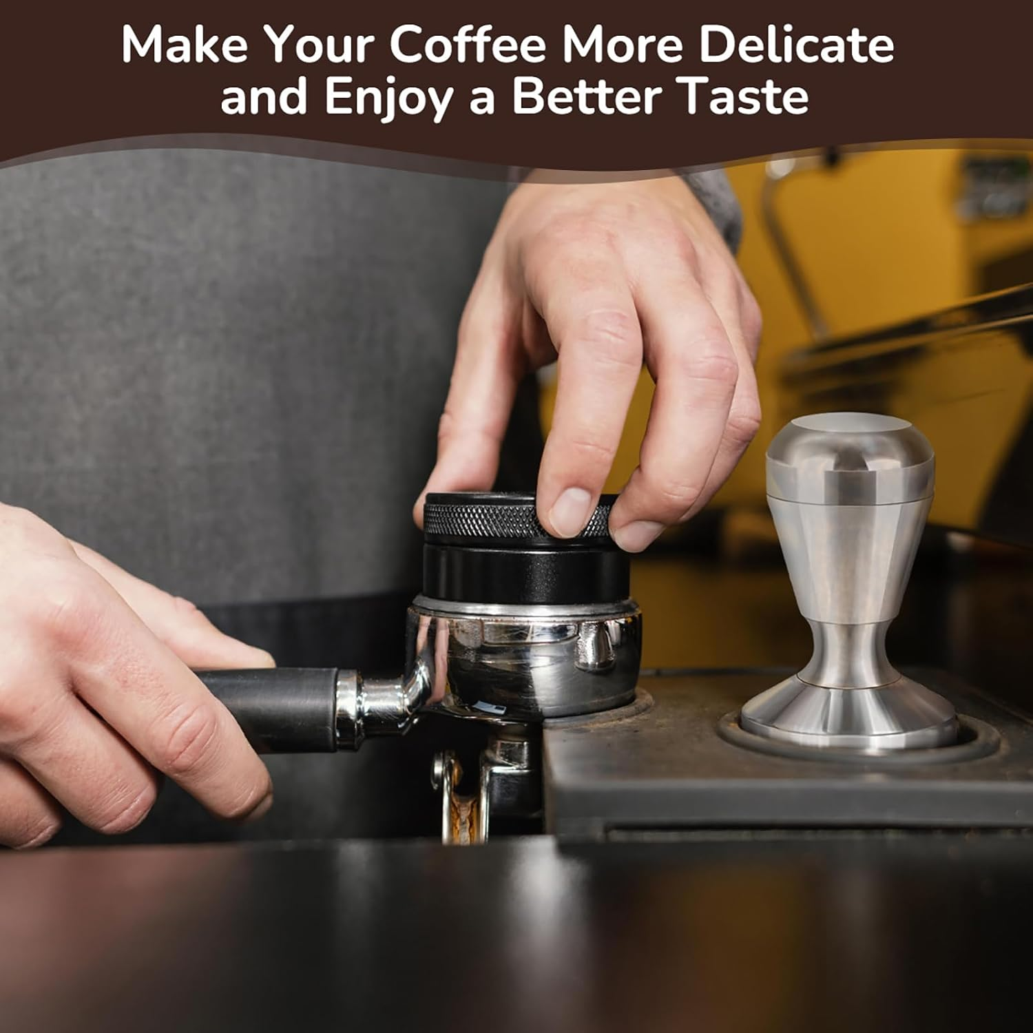 XBOGO 53Mm Coffee Distributor, Espresso Distribution Tool, Coffee Leveler Compatible with Breville 54Mm Portafilter- Professional Espresso Distributor Leveler Tool