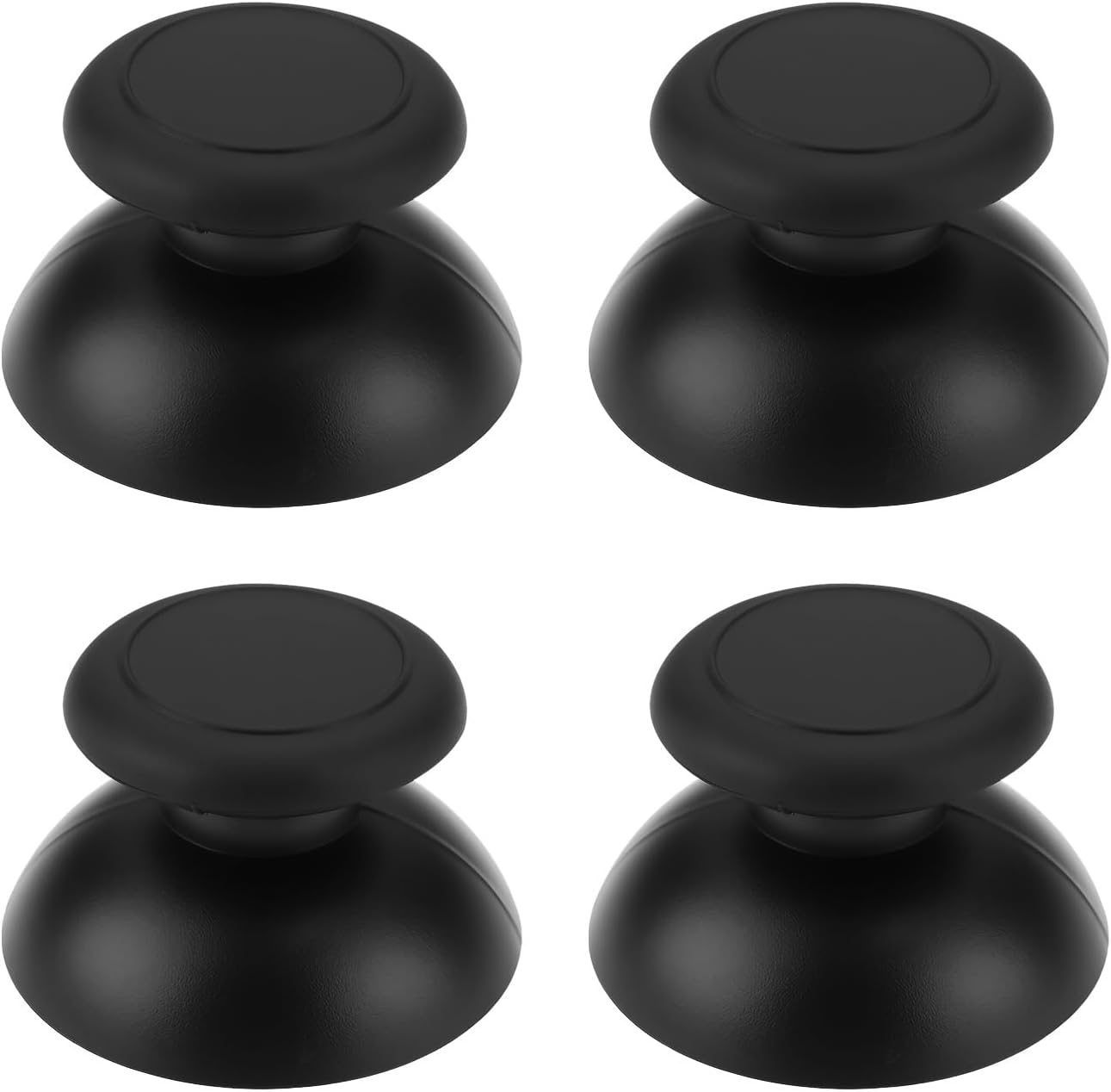 VGOL 4PCS Replacement Analog Thumbsticks Compatible with Nintendo Wii U Gamepad Controller (Black)