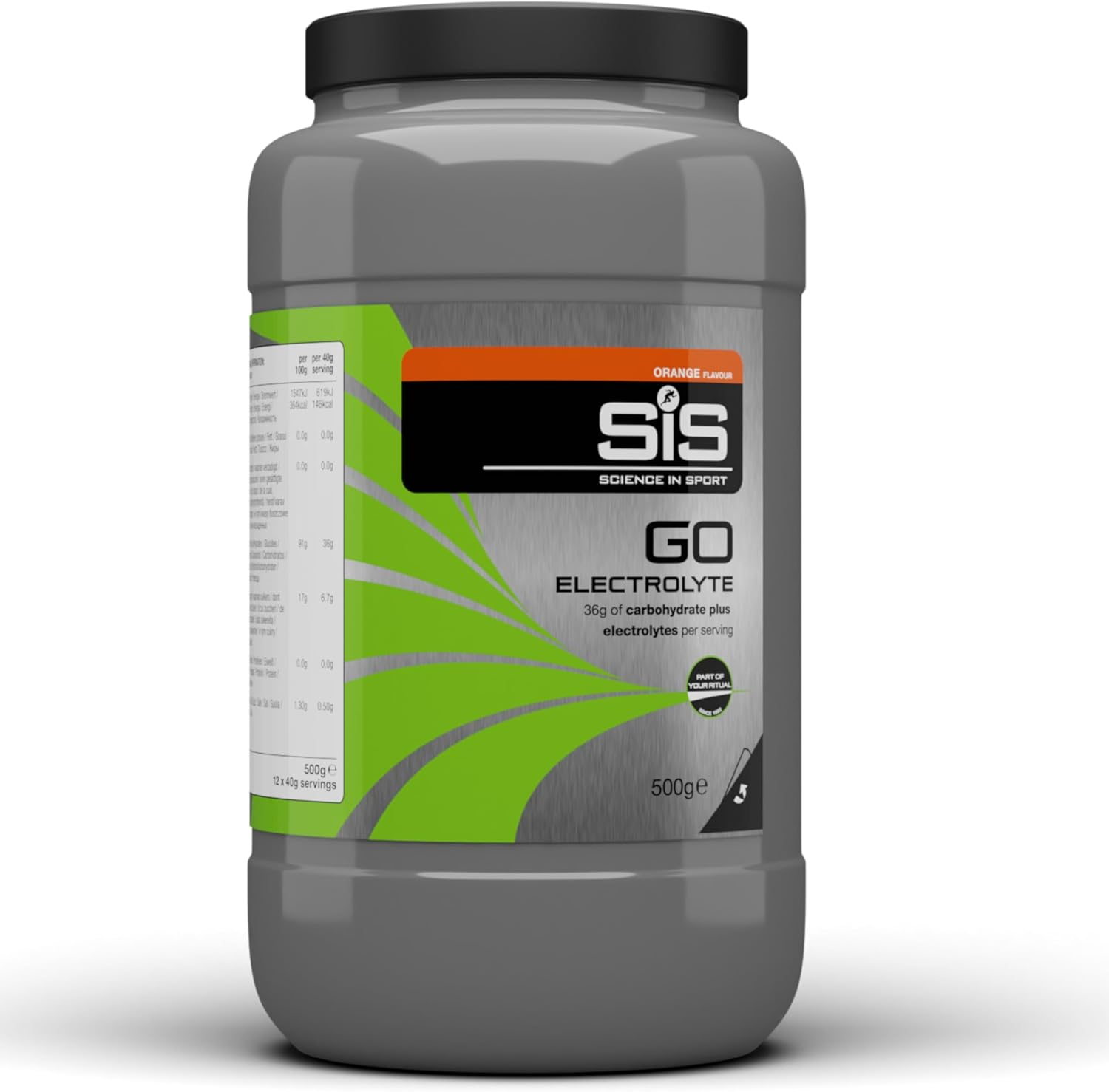 SIS GO Electrolyte Powder Sports Drink - Vegan Carbohydrate Mix Supports Hydration & Energy for Workout - Orange Flavour, 500Gm, 12 Servings image number 2