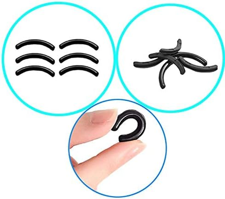 Blingkingdom 20Pcs Universal Soft Silicone Eyelash Curler Replacement Pads Refill Pads for Eyelash Curler - Black image number 2