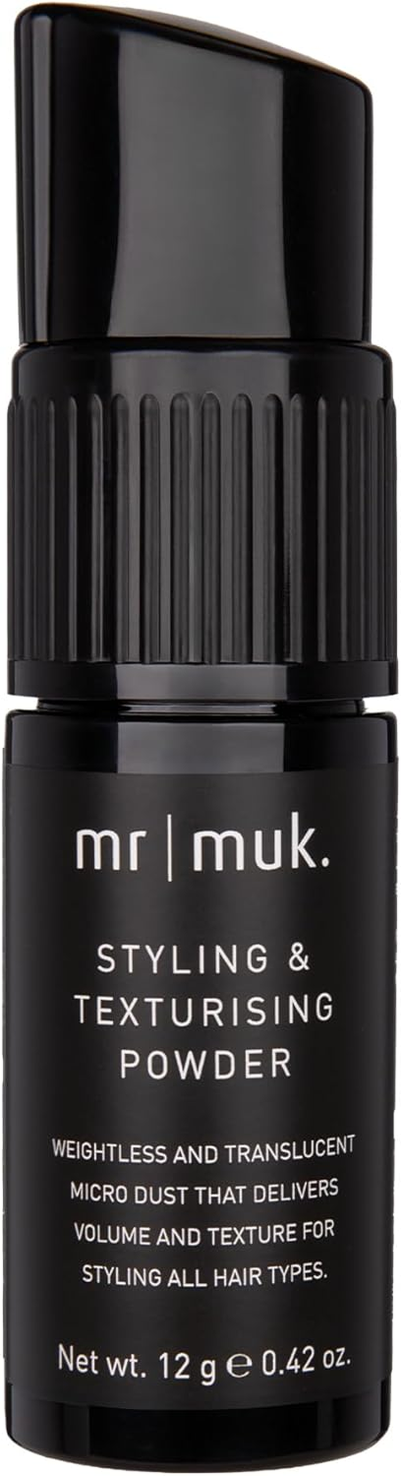 Mr Muk Styling & Texturising Powder, Ultra-Lightweight Matte Finish Hair Powder for Instant Lift, Volume and Texture, Residue-Free, Precision Pump, Flexible Hold, Compatible with All Hair Types, 12 G