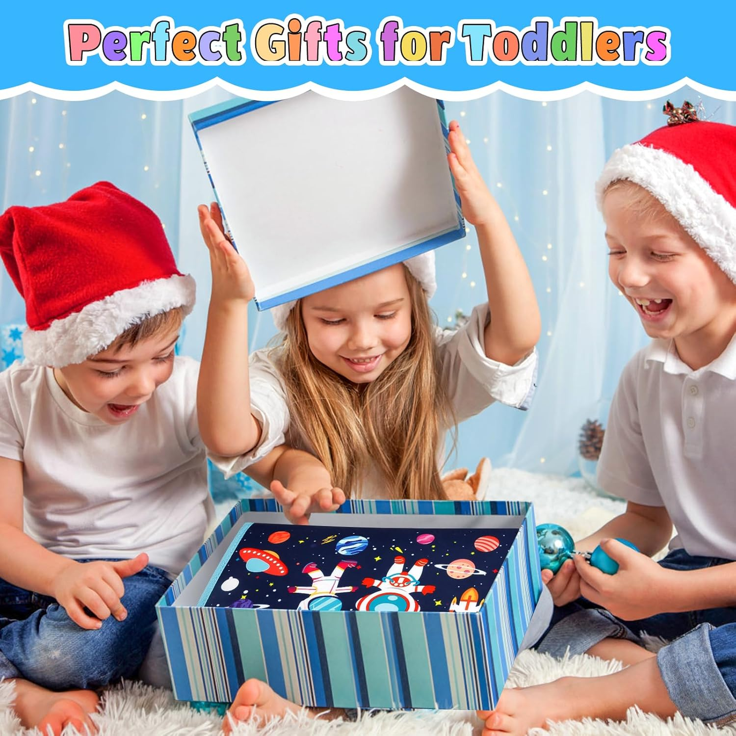 Busy Book Quiet Book Educational Activities Busy Board for Preschool Montessori Toys for Toddlers Felt Sensory Toys Toddler Travel for Plane Kids Travel Activity Pack Christmas Toy for Boys (Blue) image number 5