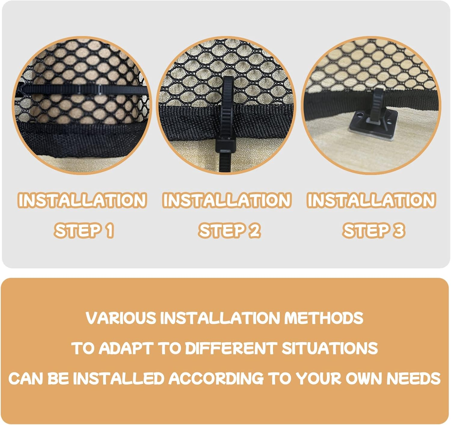 Banister Guard for Baby, Balcony Netting for Pets, 10Ft X 3Ft, Baby Safety Stairs Rail Net Provides Your Baby with a Environment, Baby Stair Net Fit for Child, Small Pet, Toy - Black image number 4