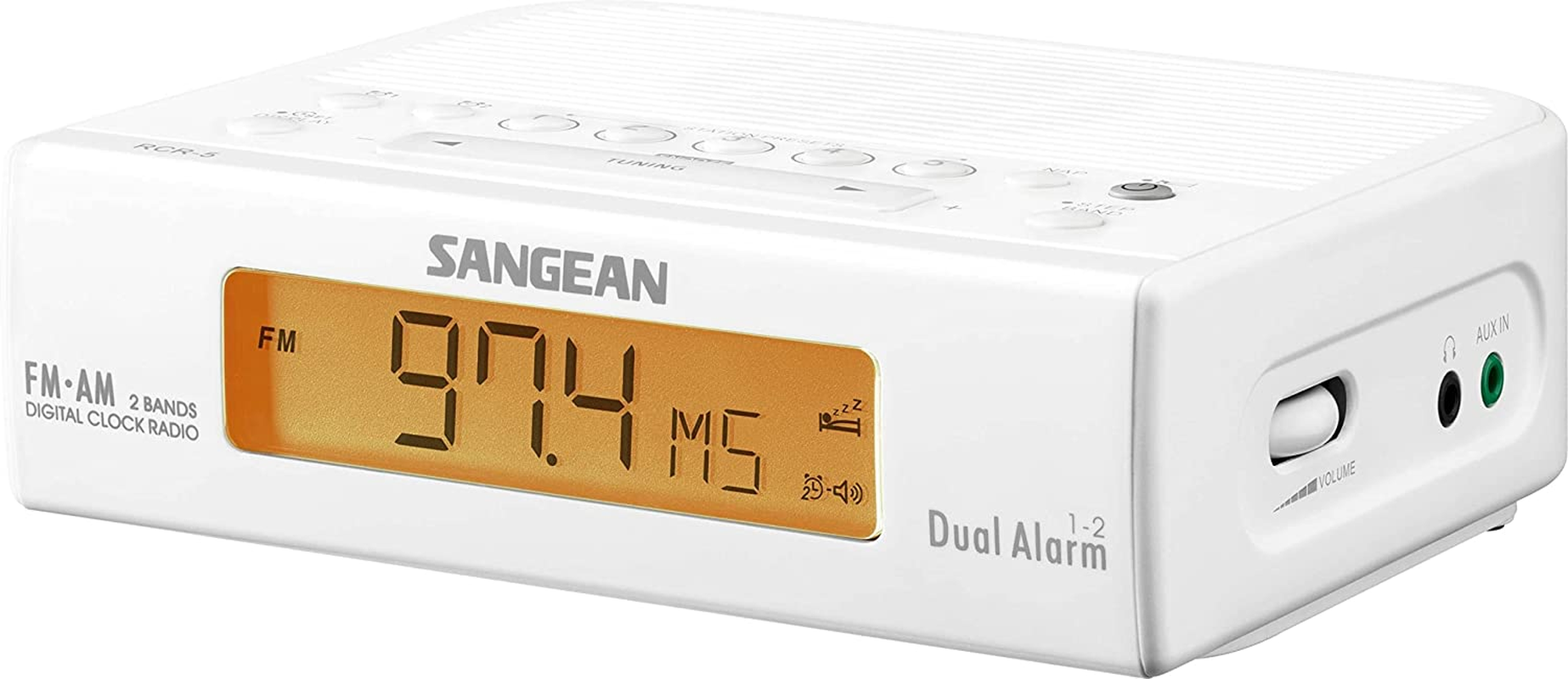 Sangean RCR5 AM/FM Clock Radio, White image number 4