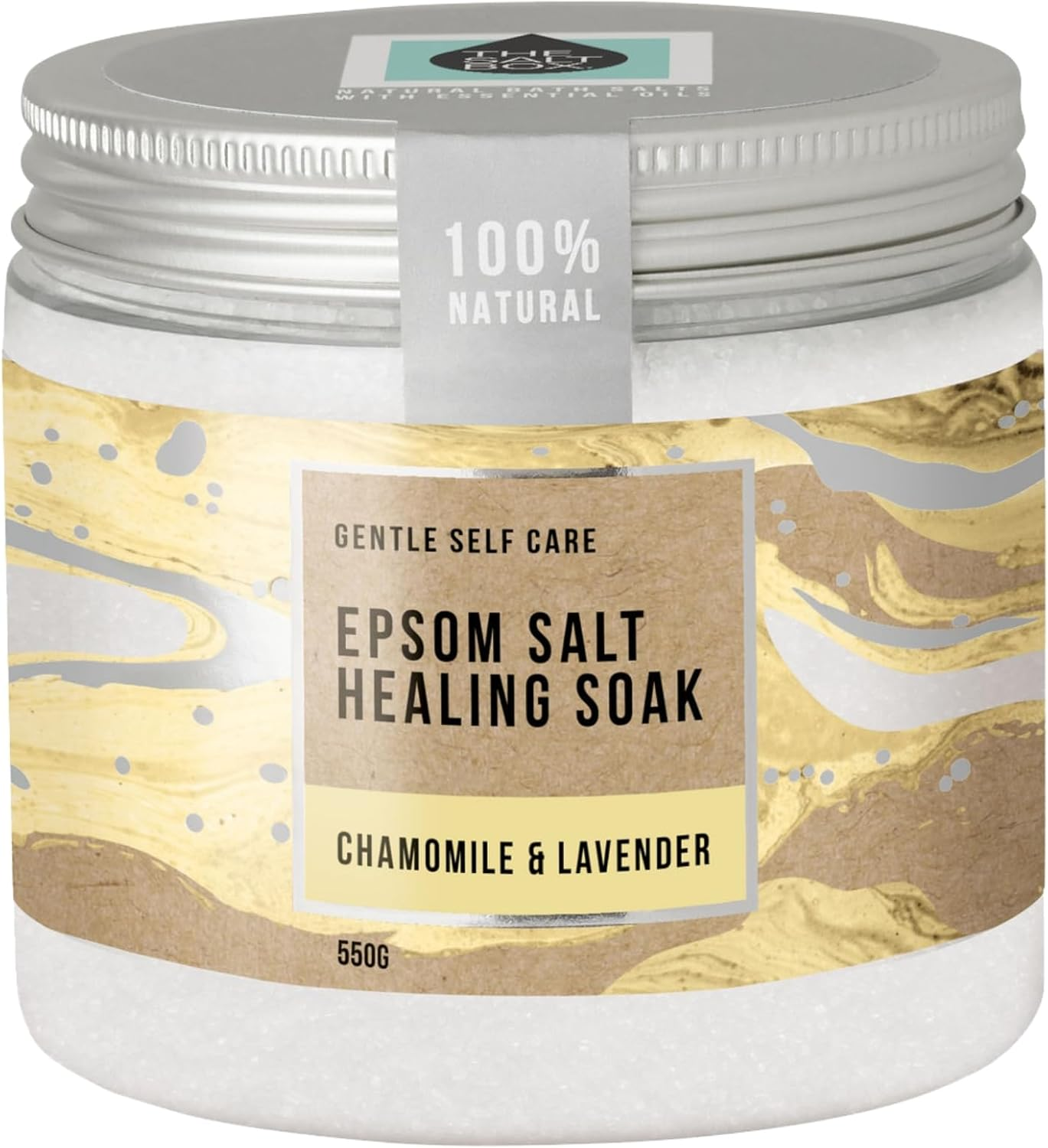 The Salt Box - Natural Epsom Salt Healing Bath Salts Soak - Chamomile & Lavender - 550G image number 6