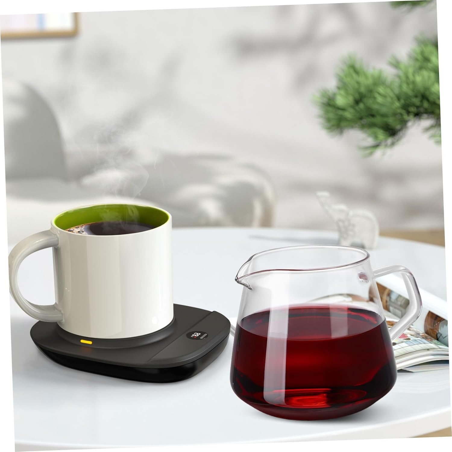 Alipis Heat-Resistant Transparent Glass Kettle Multi-Purpose Coffee Milk Tea Pot with Dust-Resistant Lid for Home Use and Entertaining Guests