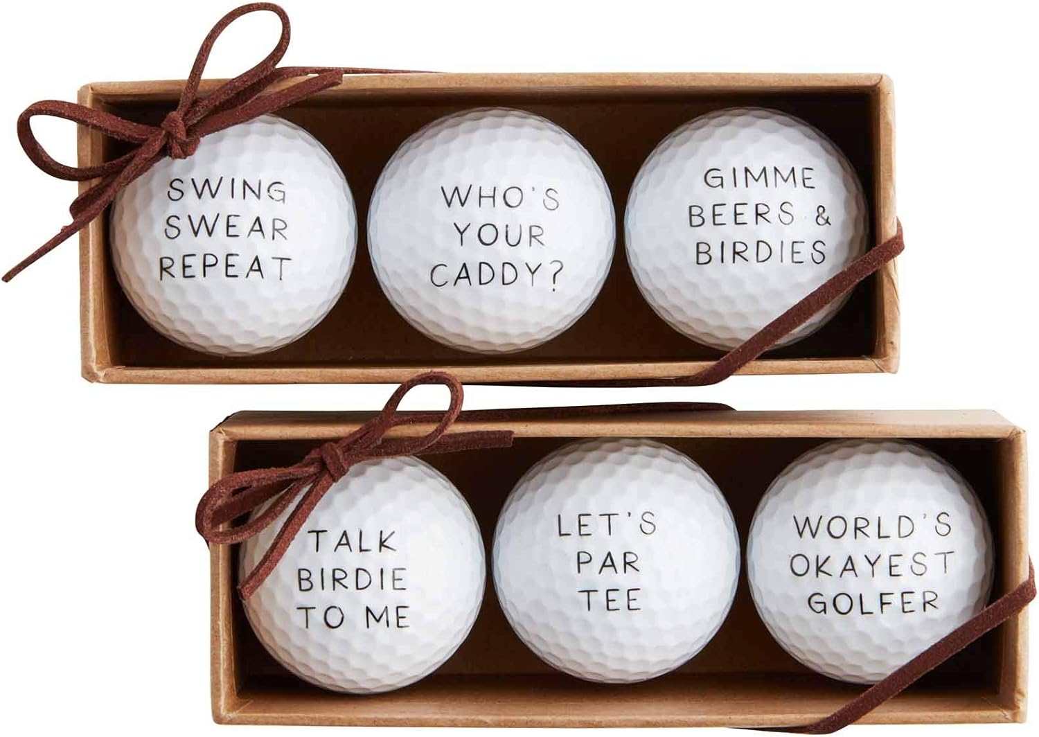 Mud Pie Men'S Lets Par Tee Golf Ball Set, 1 1/2" Dia image number 1