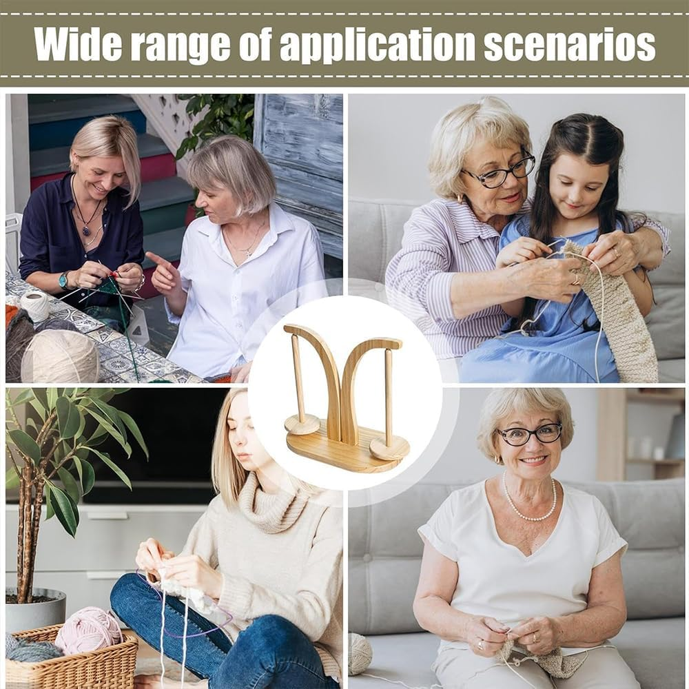 Yarn Holder for Knitting and Crocheting,Strong Load Bearing Yarn Ball Holder,Rotate the Magnetic Wool Rack, for Knitting Enthusiasts,28.7X27.5 Cm image number 4