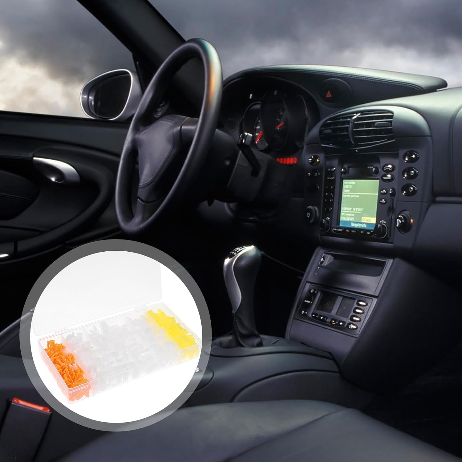 Angoily Retainer Buckle Clip Trim, 270PCS ABS Dashboard Retainer Clips Buckle Decor Body Trim Retainer Bezel Clip Center Auto Parts Front Console Trim Dashboard Trim Clip Center Console Clip Car image number 2