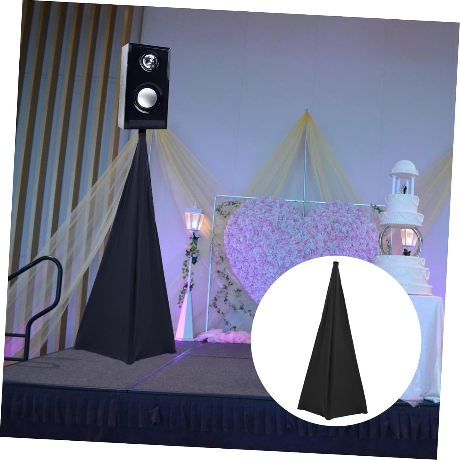 SUPVOX Polyester Cover for Speaker Stand Stage Live Show Concerts Easy Storage image number 5