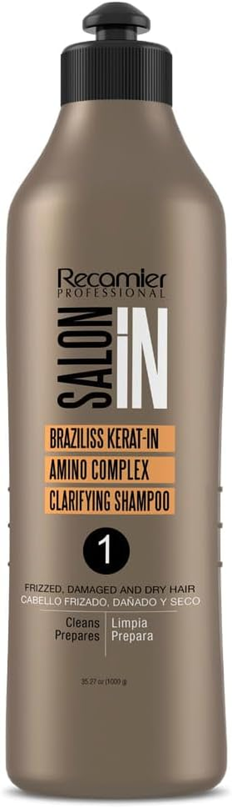 Recaimer Smoothing Straightening Step 1 Pure Keratin Clarifying Shampoo, 1 Liter