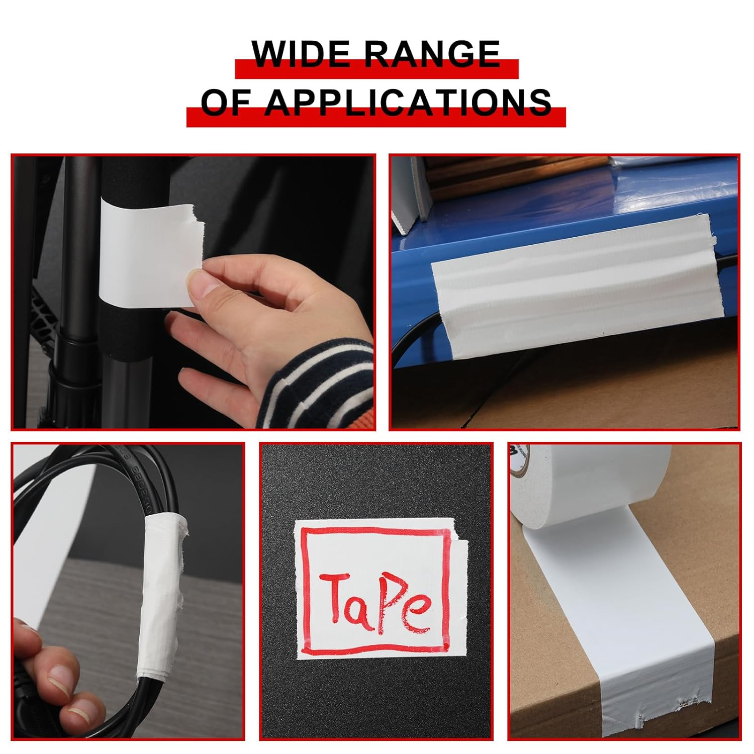 WELSTIK Professional Waterproof Duct Tape, Waterproof Adhesive Tape for Repairs, DIY, Crafts, Indoor and Outdoor Use, 2 Inch X 44.8 Yards,7.5Mil Thick, White image number 2