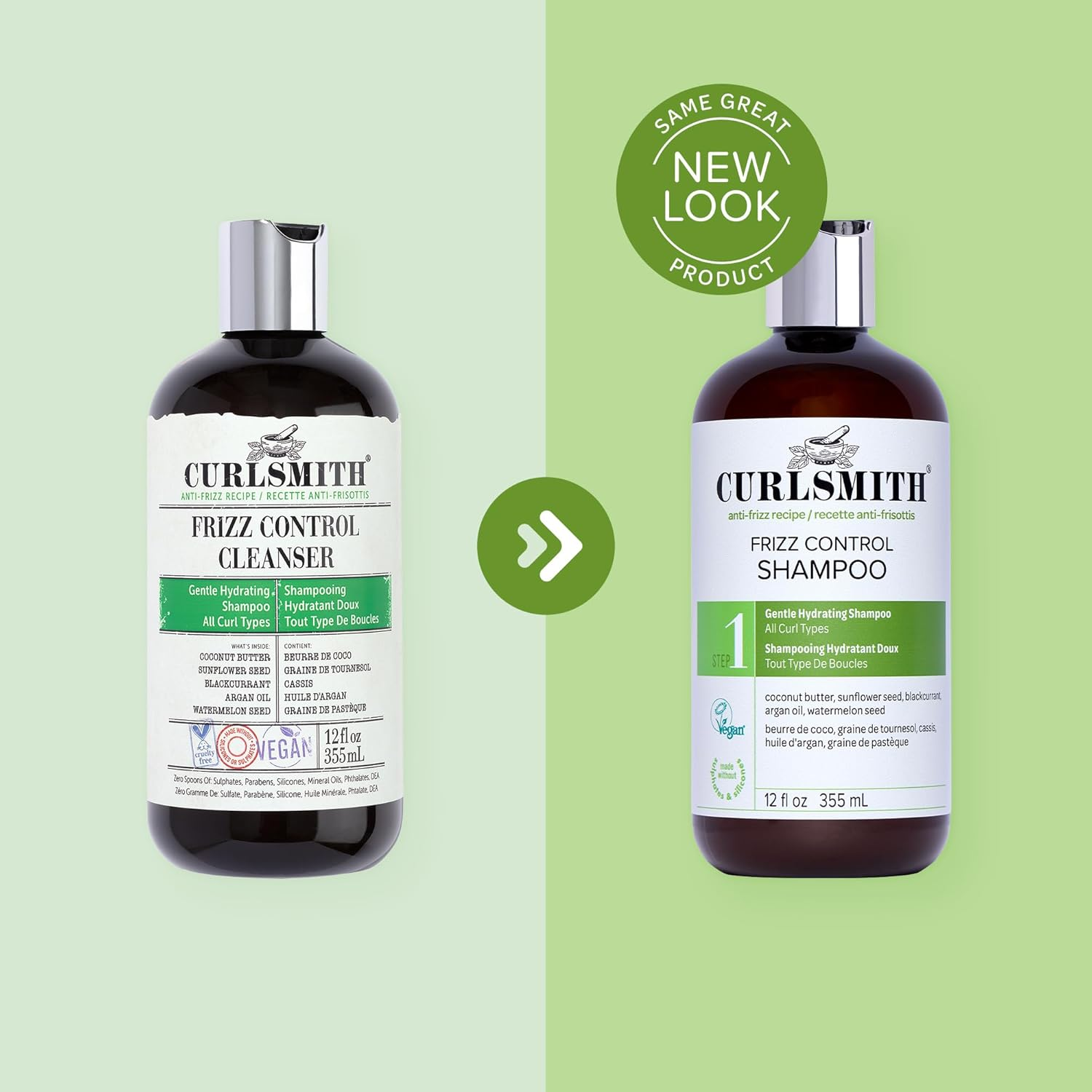 CURLSMITH - Frizz Control Cleanser, Gentle Hydrating Hair Shampoo, for All Curl Types, Long Lasting Frizz Control, Vegan, 355Ml/12 Fl Oz image number 3