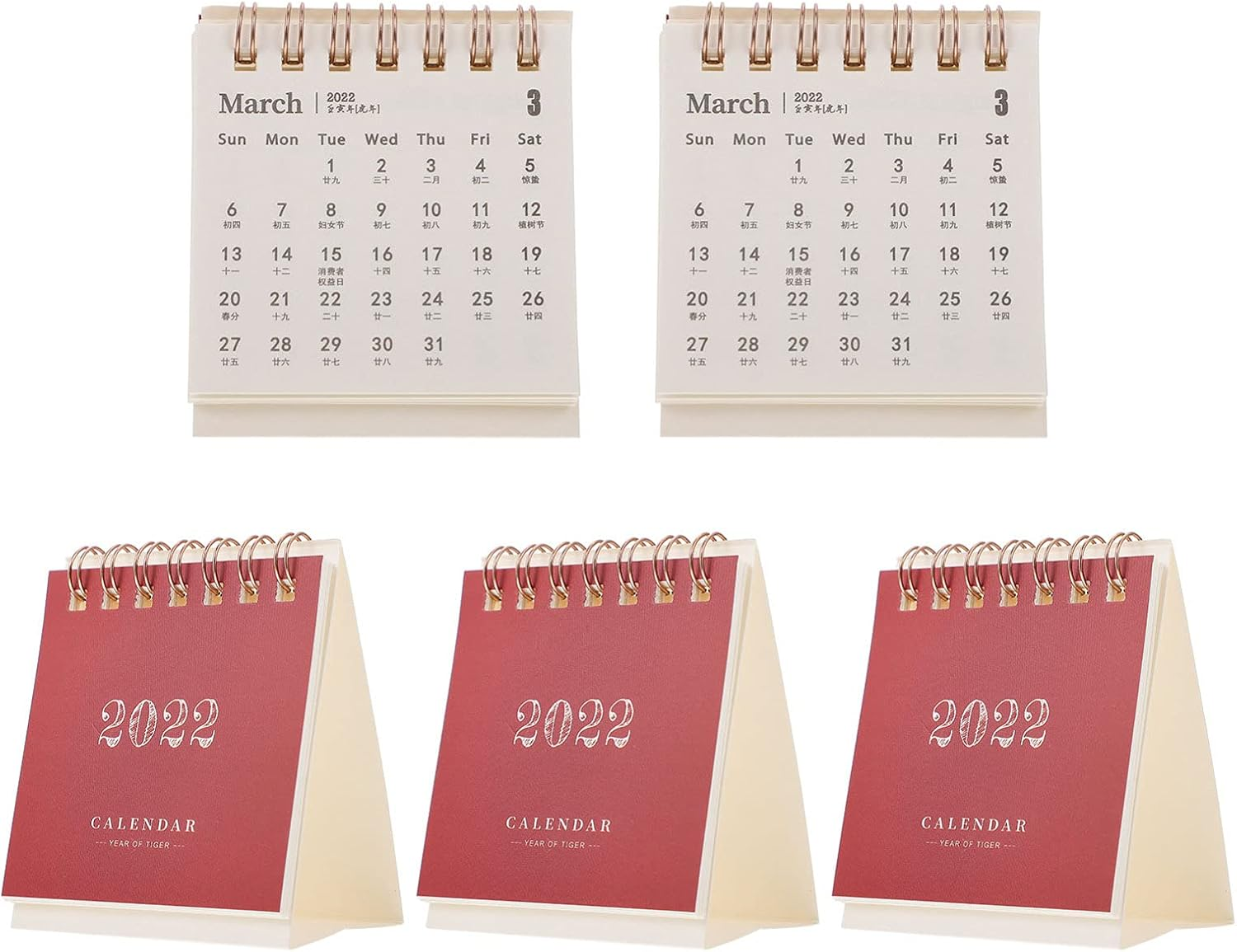 STOBOK 20Pcs Desktop Calendar Table Paper Calendar Yearly Agenda Planner for Home Office Use image number 2