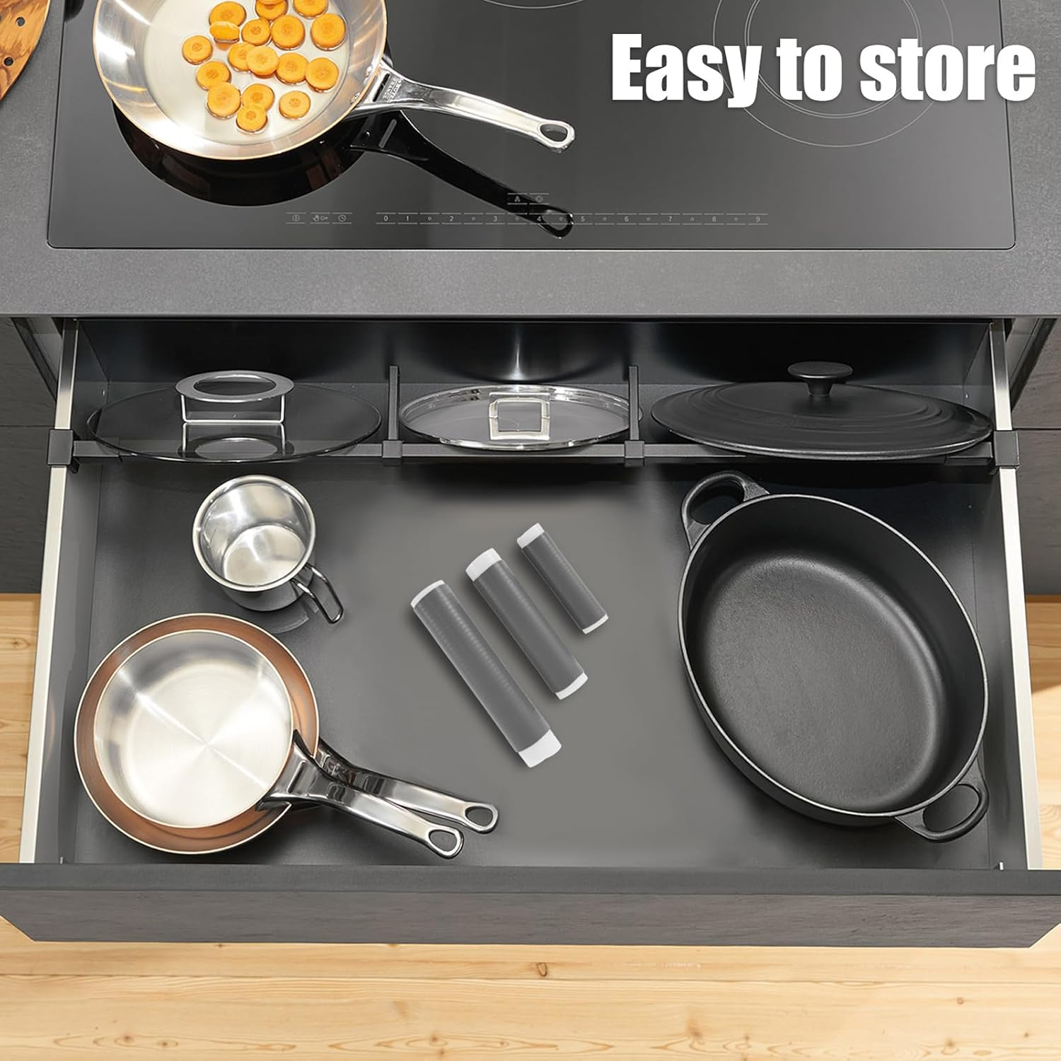 3Pcs Hot Handle Covers Anti-Scalding Silicone Pot Handle Holder Heat Resistant Baking Pa Handle Sleeve for Frying Pan Griddle Pan, Protect Your Hands(S+M+L) image number 6