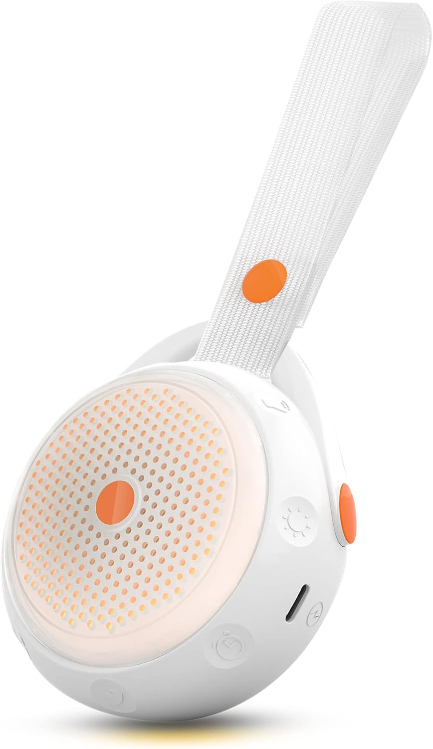 Elesories S2 White Noise Machine, Portable Sound Machine for Babies,12 Soothing Sounds, Adjustable LED Light, Child Lock, Wireless Speaker, up to 72 Hours Battery Life-Soothing Baby, Better Sleep image number 2